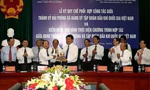 Hợp tác giữa Thành ủy Hải Phòng và Đảng ủy Tập đoàn Dầu khí quốc gia