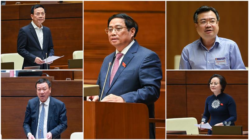 Thủ tướng Chính phủ cùng 4 bộ trưởng, trưởng ngành sẽ trả lời chất vấn tại Kỳ họp thứ tư, Quốc hội khoá XV.