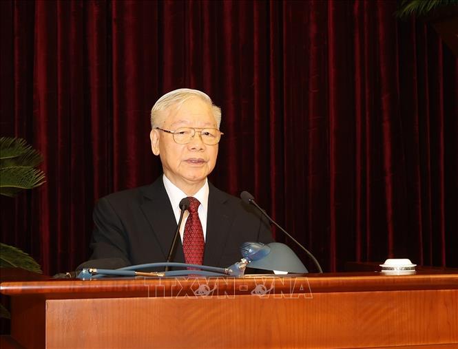 Tổng Bí thư Nguyễn Phú Trọng chủ trì, phát biểu khai mạc tại Hội nghị.