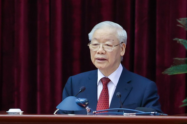 Tổng Bí thư Nguyễn Phú Trọng phát biểu chỉ đạo Hội nghị - Ảnh: VGP