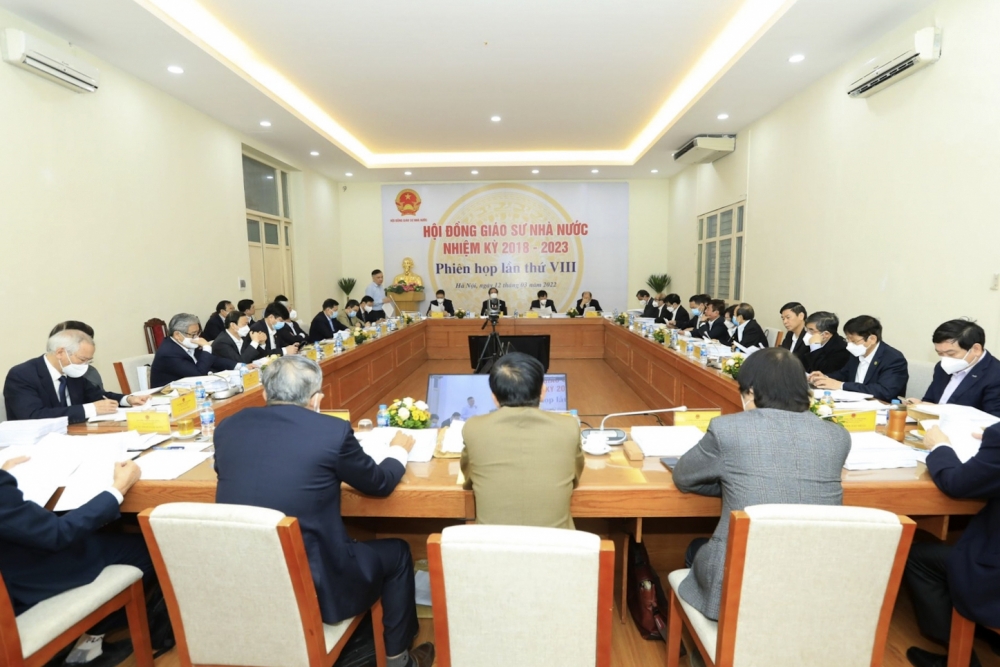 Một phiên họp Hội đồng Giáo sư Nhà nước nhiệm kỳ 2018-2023.