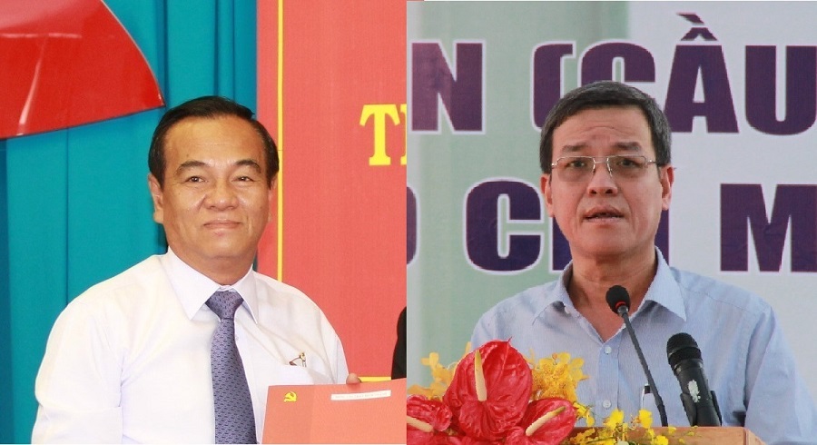 Nguyên Bí thư Tỉnh ủy Đồng Nai Trần Đình Thành (trái) và nguyên Chủ tịch UBND tỉnh Đồng Nai Đinh Quốc Thái. Ảnh: Sỹ Tuyên/TTXVN