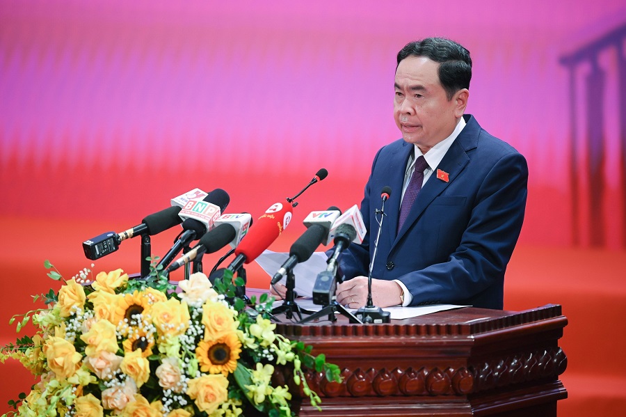 y viên Bộ Chính trị, Phó Chủ tịch Thường trực Quốc hội Trần Thanh Mẫn phát biểu khai mạc Hội thảo Văn hóa 2022.