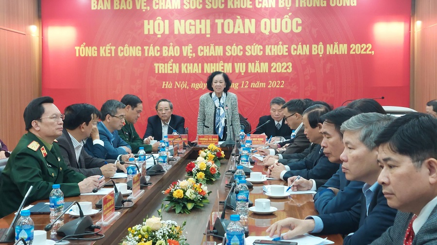 Trưởng Ban Tổ chức Trung ương Trương Thị Mai phát biểu chỉ đạo tại Hội nghị.