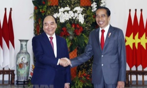 Chủ tịch nước Nguyễn Xuân Phúc hội đàm với Tổng thống In-đô-nê-xi-a