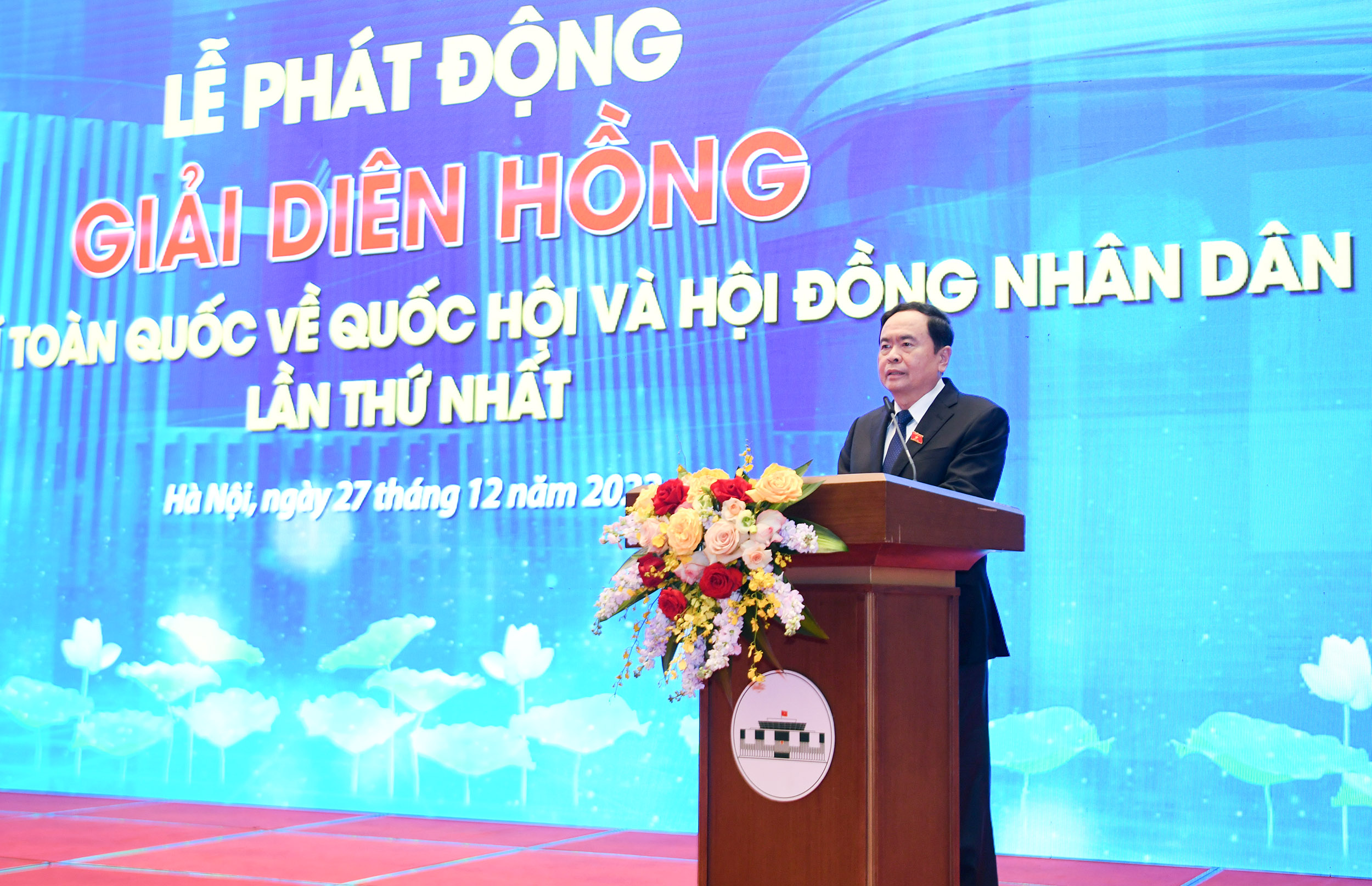 Phó Chủ tịch Thường trực Quốc hội Trần Thanh Mẫn - Trưởng Ban Chỉ đạo Giải Diên Hồng phát biểu.