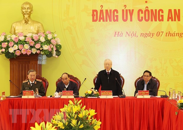 Tổng Bí thư Nguyễn Phú Trọng phát biểu chỉ đạo tại Hội nghị. (Ảnh: Trí Dũng/TTXVN).