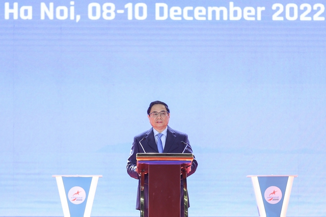 Thủ tướng nhấn mạnh, chính sách quốc phòng của Việt Nam là hoà bình, tự vệ và vì nhân dân - Ảnh: VGP/Nhật Bắc.