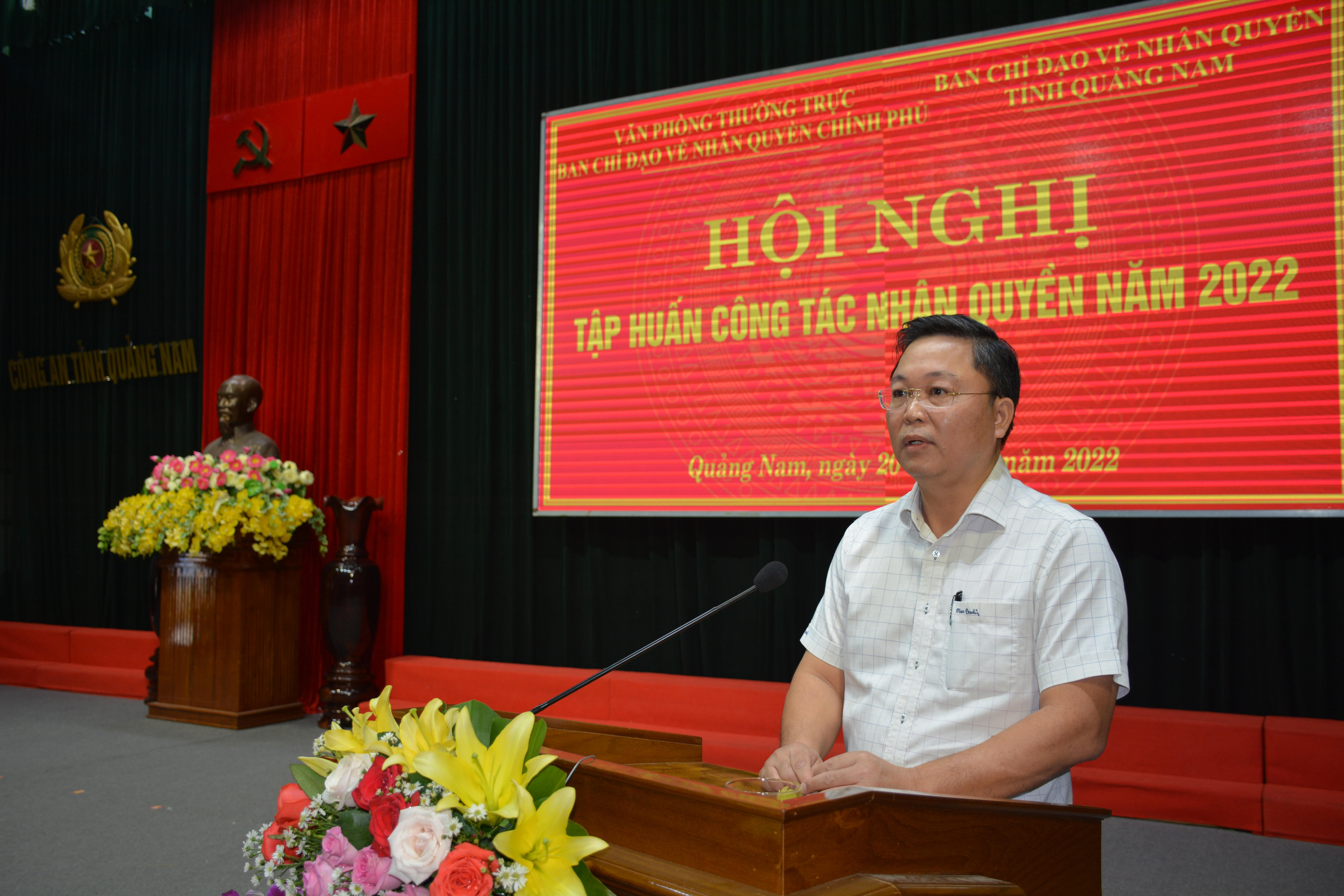 Đồng chí Lê Trí Thanh phát biểu tại Hội nghị