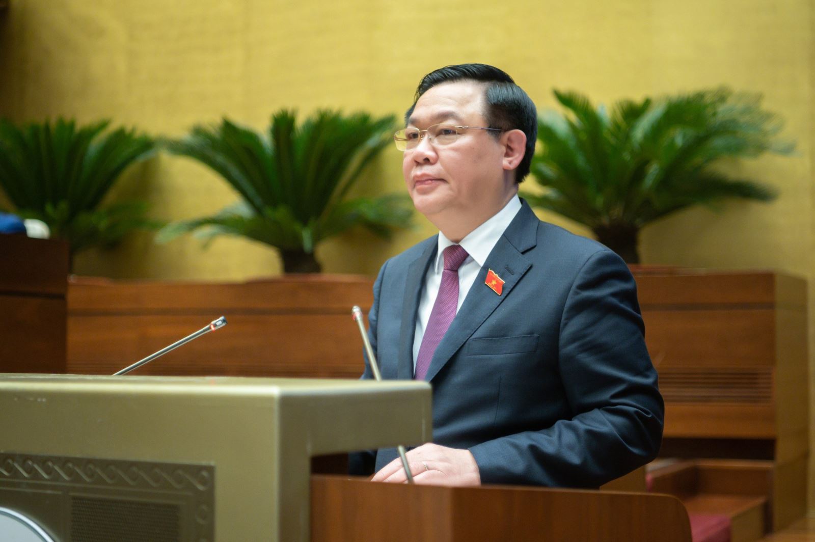Chủ tịch Quốc hội Vương Đình Huệ phát biểu bế mạc Kỳ họp bất thường lần thứ hai, Quốc hội khóa XV.
