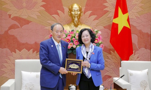 Trưởng Ban Tổ chức Trung ương Trương Thị Mai tiếp Cố vấn Liên minh Nghị sĩ hữu nghị Nhật Bản - Việt Nam