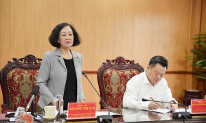 Thường trực Ban Bí thư, Trưởng Ban Tổ chức Trung ương Trương Thị Mai làm việc với Ban Thường vụ Tỉnh ủy Bắc Kạn