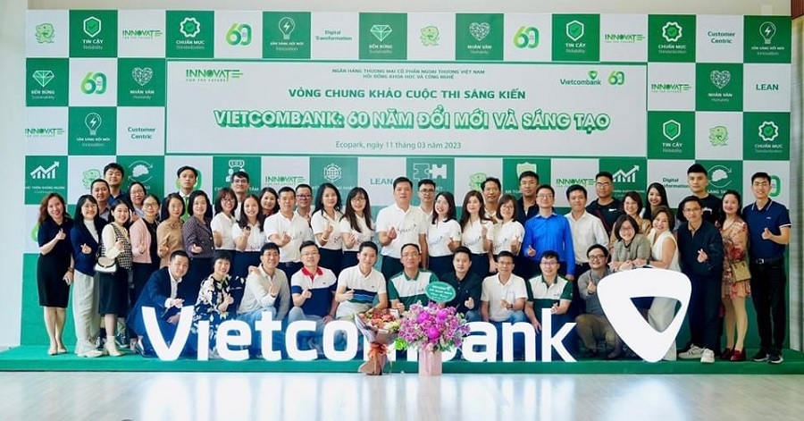 Vietcombank Sở giao dịch tham dự vòng chung khảo Cuộc thi sáng kiến: “Vietcombank: 60 năm Đổi mới và Sáng tạo”, tháng 3-2023.
