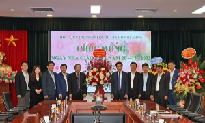 Lãnh đạo Ban Tổ chức Trung ương chúc mừng Học viện Chính trị quốc gia Hồ Chí Minh và Học viện Quốc phòng nhân Ngày Nhà giáo Việt Nam 20-11