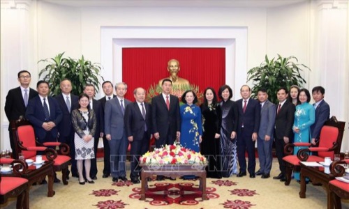 Thường trực Ban Bí thư, Trưởng Ban Tổ chức Trung ương Trương Thị Mai tiếp Đoàn đại biểu Chính hiệp Toàn quốc Trung Quốc