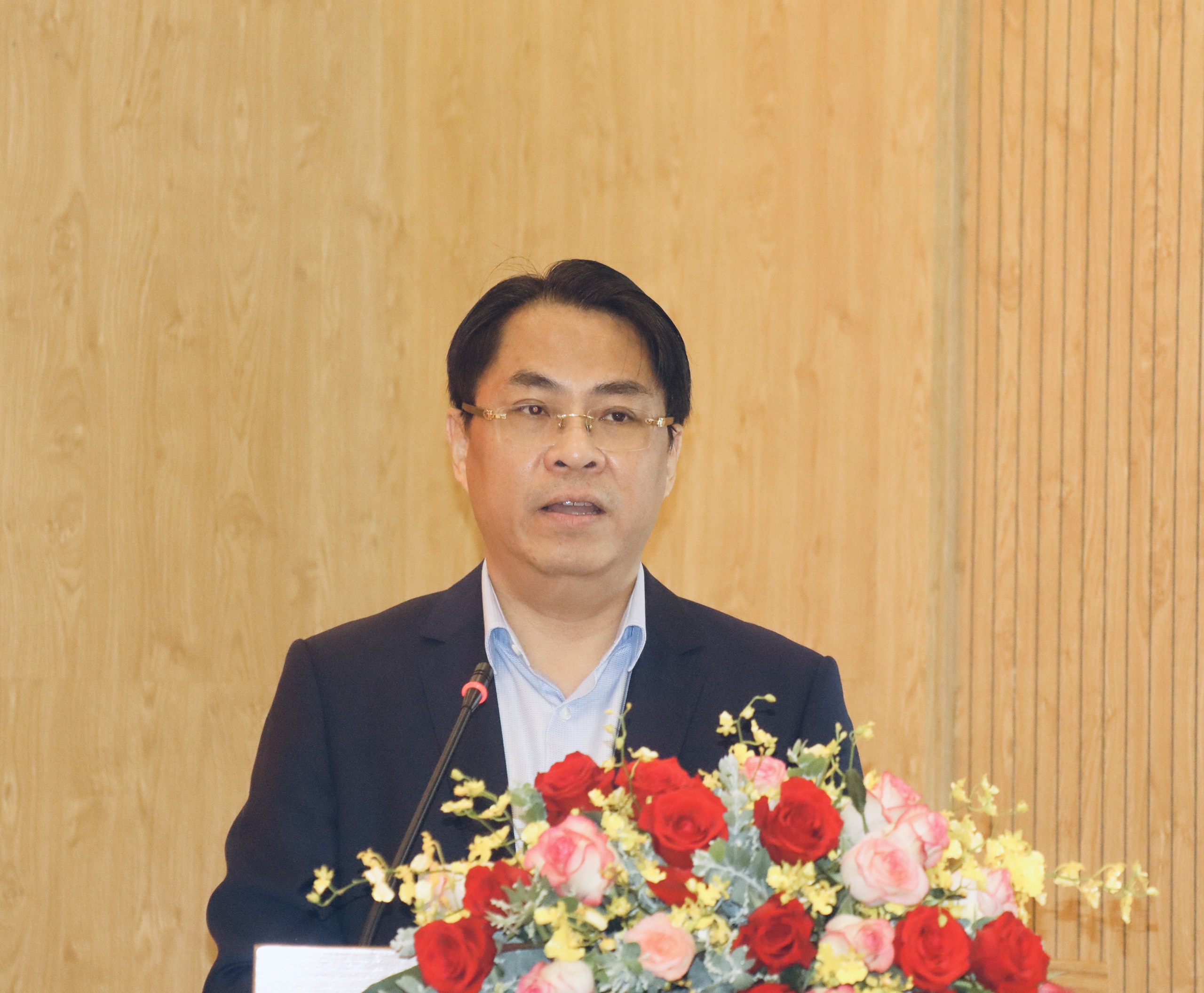 Đ/c Phan Thăng An nhấn mạnh tầm quan trọng của công tác bảo vệ chính trị nội bộ.