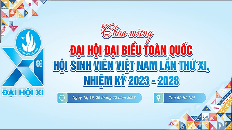 Gần 700 đại biểu dự Đại hội đại biểu toàn quốc Hội Sinh viên Việt Nam lần XI