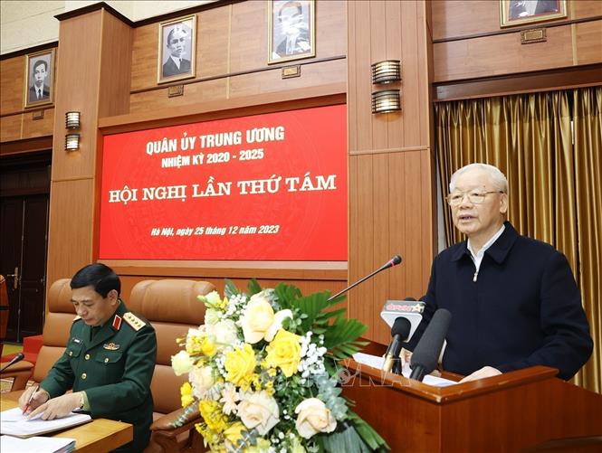 Tổng Bí thư Nguyễn Phú Trọng phát biểu kết luận tại Hội nghị.
