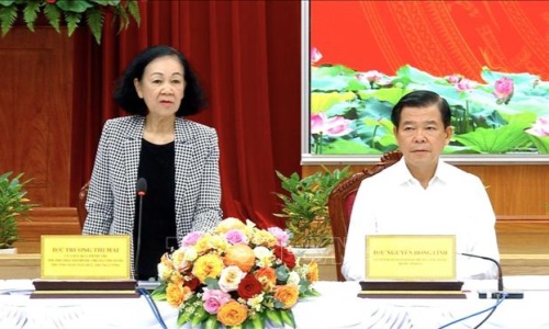 Thường trực Ban Bí thư, Trưởng Ban Tổ chức Trung ương Trương Thị Mai làm việc với Ban Chấp hành Đảng bộ tỉnh Đồng Nai