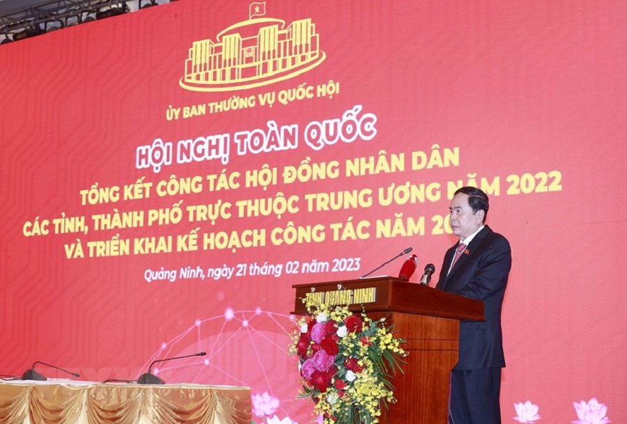 Phó Chủ tịch Thường trực Quốc hội Trần Thanh Mẫn phát biểu khai mạc Hội nghị.