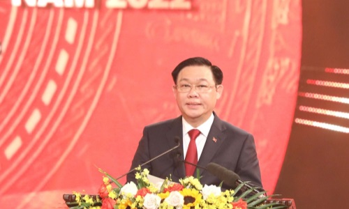 Phát biểu của Chủ tịch Quốc hội Vương Đình Huệ tại Lễ công bố và trao Giải báo chí toàn quốc về xây dựng Đảng (mang tên Búa liềm vàng) lần thứ VII - năm 2022.