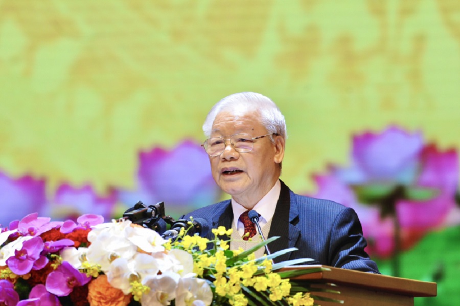 Tổng Bí thư Nguyễn Phú Trọng phát biểu tại buổi Lễ.