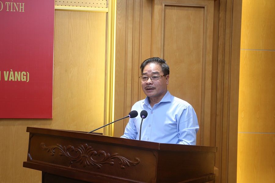 Phó Trưởng Ban Tuyên giáo Tỉnh ủy - Chủ tịch Hội nhà báo tỉnh Nguyễn Xuân Hải phát động Giải báo chí cấp tỉnh về xây dựng Đảng lần thứ VI - năm 2023.