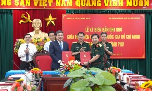 Ban Cơ yếu Chính phủ ký kết biên bản ghi nhớ với Học viện Chính trị quốc gia Hồ Chí Minh