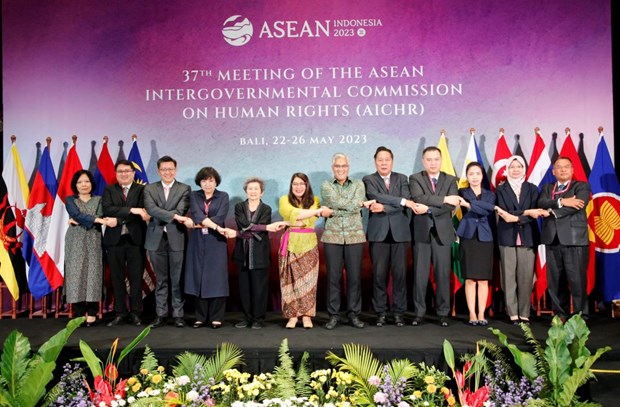 Đại diện các nước tham dự Ủy ban liên chính phủ ASEAN về nhân quyền. (Nguồn: ASEAN)