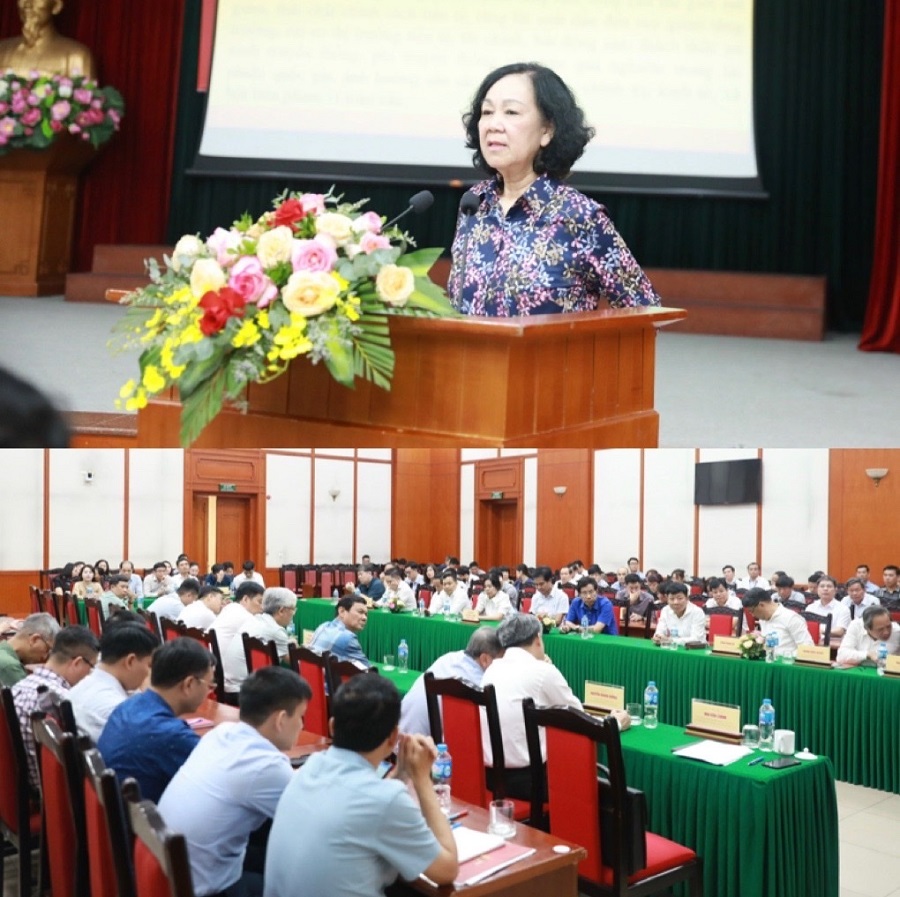 Đồng chí Trương Thị Mai, Thường trực Ban Bí thư, Trưởng Ban Tổ chức Trung ương thông báo nhanh về Hội nghị giữa nhiệm kỳ (Hội nghị lần thứ 7) BCH Trung ương Đảng (khóa XIII)
