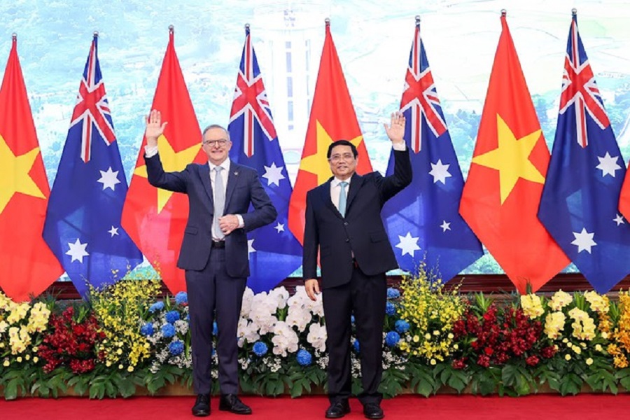 Hai Thủ tướng vui mừng nhận thấy quan hệ hai nước đang phát triển tốt đẹp và hiệu quả trên mọi lĩnh vực, hướng tới tương lai.