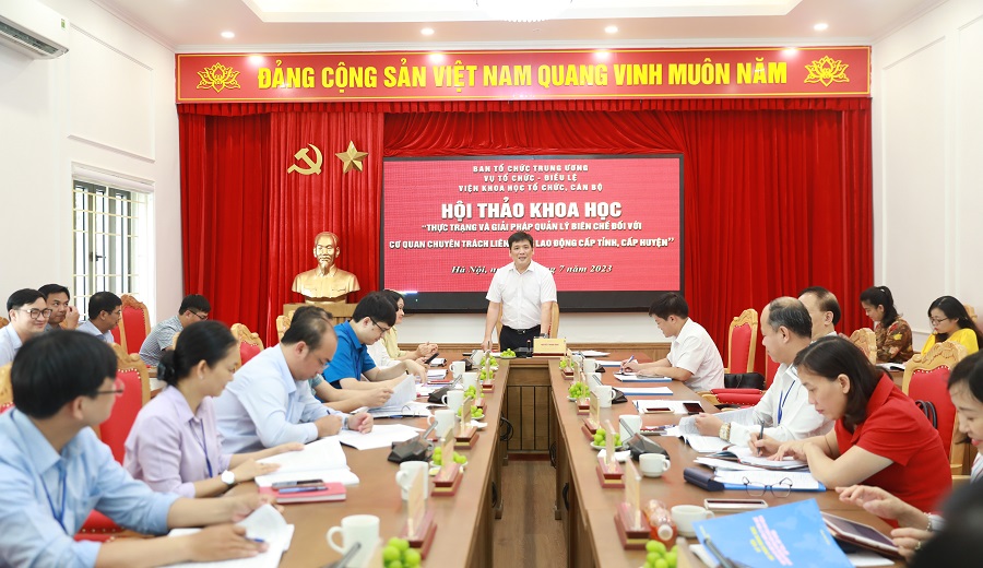 Đồng chí Nguyễn Thanh Bình, Vụ trưởng Vụ Tổ chức - Điều lệ phát biểu khai mạc tại Hội thảo.