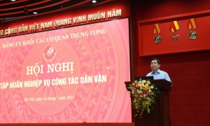 Đảng ủy Khối Các cơ quan Trung ương tập huấn nghiệp vụ công tác dân vận năm 2023