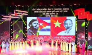Đồng chí Trương Thị Mai tham dự các hoạt động nhân dịp kỷ niệm 50 năm lãnh tụ Fidel Castro thăm vùng giải phóng miền Nam Việt Nam (1973-2023) tại Quảng Trị