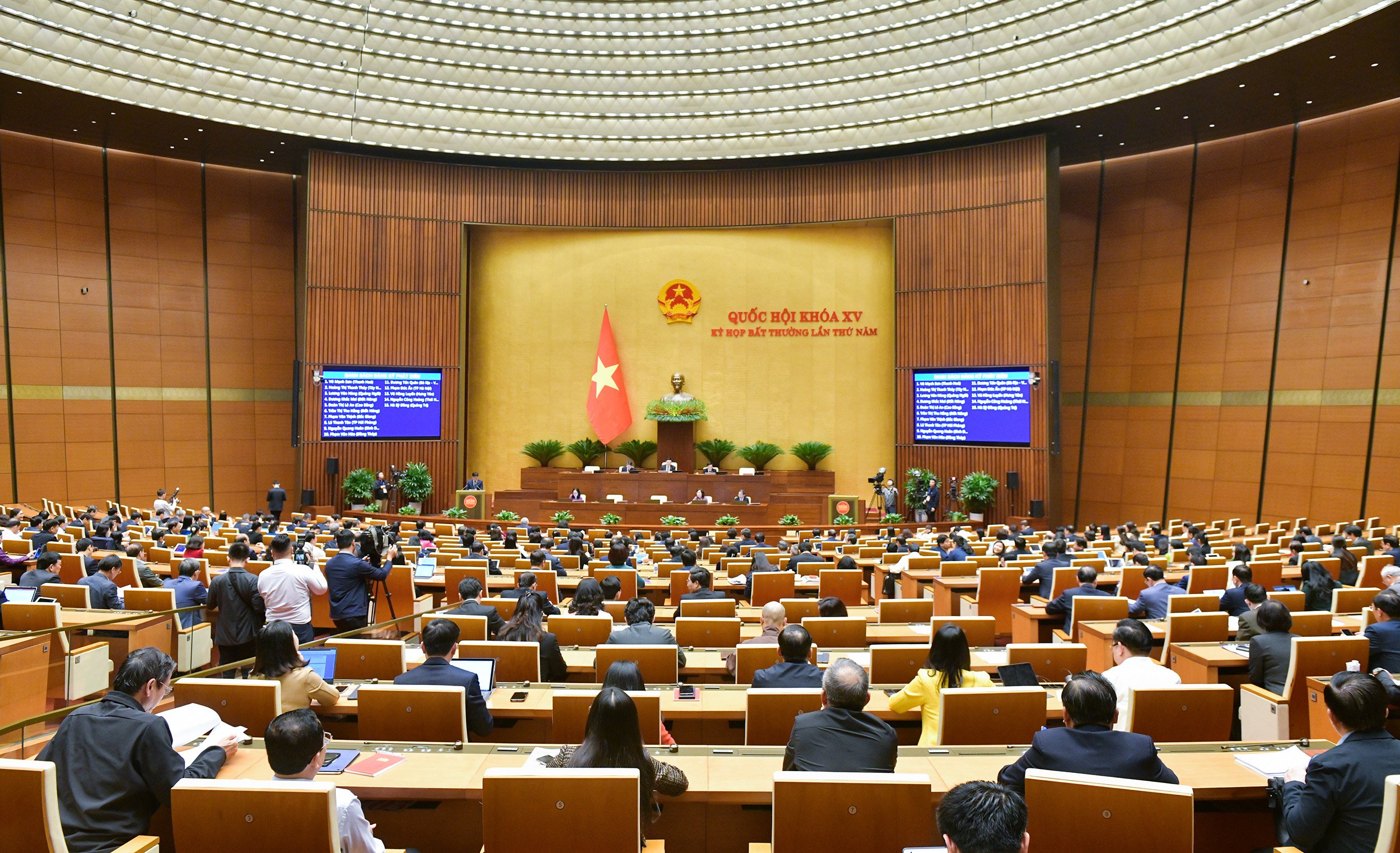 Kỳ họp bất thường lần thứ năm, Quốc hội khóa XV, ngày 15-1-2024.