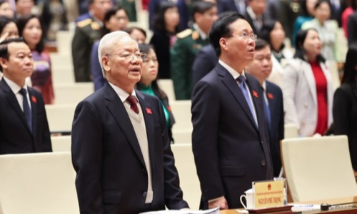 Tổng Bí thư Nguyễn Phú Trọng dự khai mạc Kỳ họp bất thường lần thứ năm, Quốc hội khóa XV