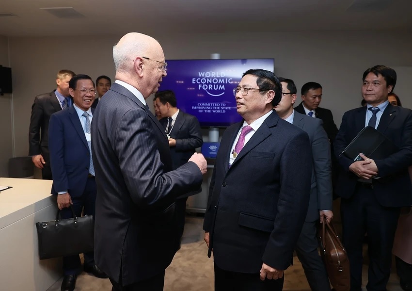 Thủ tướng Chính phủ Phạm Minh Chính tham dự Diễn đàn Kinh tế Thế giới tại Davos, Thụy Sỹ (Ảnh: TTXVN).