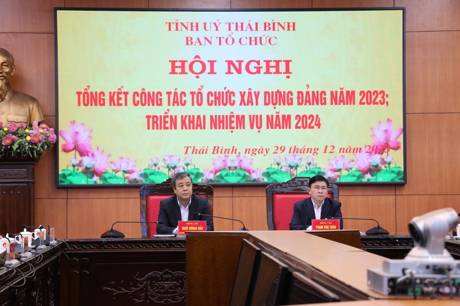 Hội nghị tổng kết công tác tổ chức xây dựng Đảng năm 2023; triển khai nhiệm vụ năm 2024.