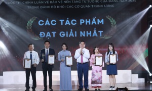 Đảng ủy Khối Các cơ quan Trung ương: Trao Giải chính luận về bảo vệ nền tảng tư tưởng của Đảng năm 2024