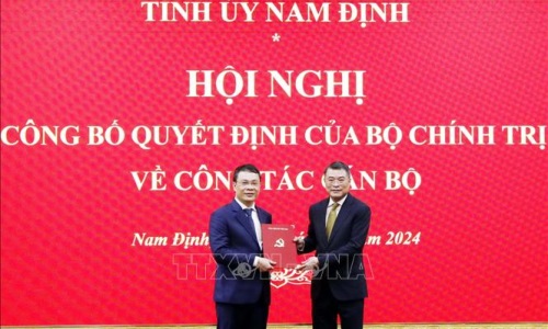 Phó Chánh Văn phòng ương Đảng Đặng Khánh Toàn giữ chức Bí thư Tỉnh ủy Nam Định