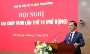 Đảng ủy Khối Các cơ quan Trung ương tổng kết công tác năm 2024, triển khai nhiệm vụ năm 2025