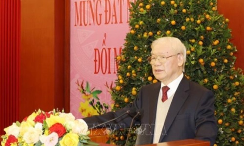Phát biểu của Tổng Bí thư Nguyễn Phú Trọng tại buổi gặp mặt chúc Tết lãnh đạo, nguyên lãnh đạo Đảng, Nhà nước