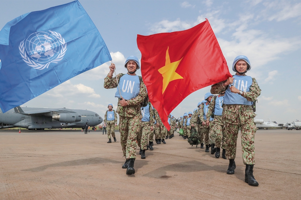 Lực lượng gìn giữ hòa bình Liên hợp quốc của Việt Nam (Ảnh: TTXVN)