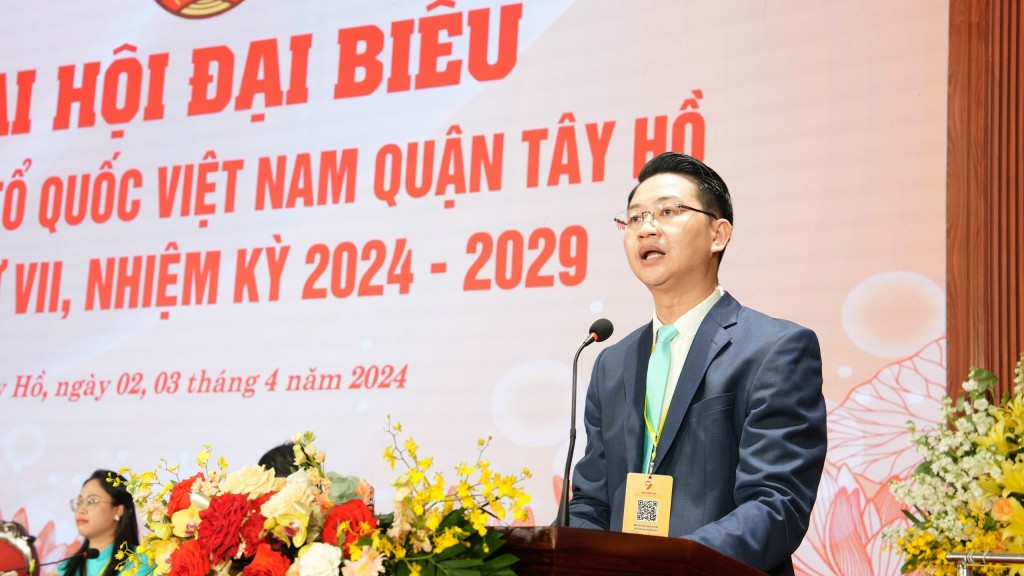 Đồng chí Trần Quang Đạo tiếp tục tái cử Chủ tịch Ủy ban MTTQ Việt Nam quận Tây Hồ nhiệm kỳ 2024-2029.