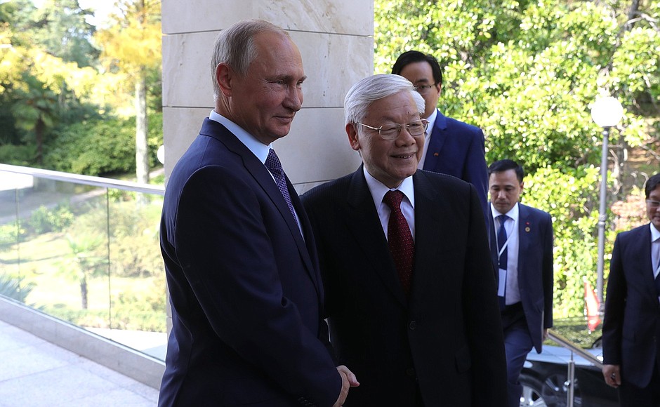 Ngày 6-9-2018, Tổng Bí thư Nguyễn Phú Trọng gặp và hội đàm với Tổng thống Liên bang Nga Vladimir Putin tại thành phố Sochi trong chuyến thăm chính thức Liên bang Nga.