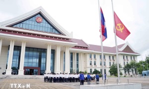 CHDCND Lào trang trọng tổ chức Lễ Quốc tang tưởng niệm Tổng Bí thư Nguyễn Phú Trọng
