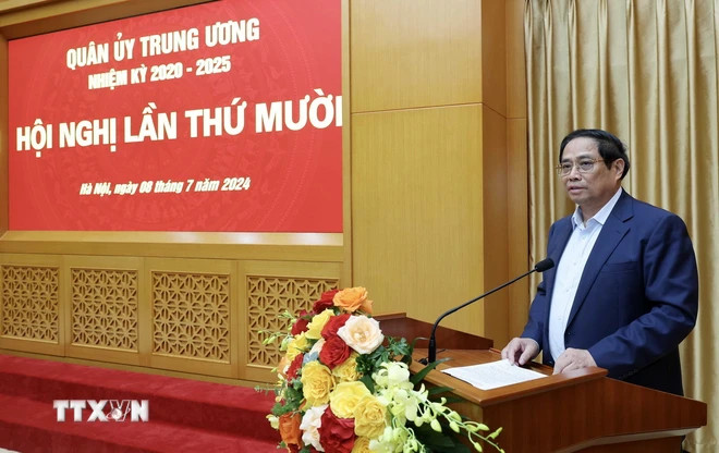 Thủ tướng Phạm Minh Chính phát biểu tại Hội nghị. Ảnh Nhan Sáng/TTXVN.