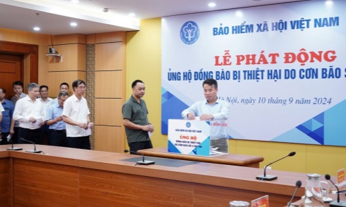BHXH Việt Nam: Phát động ủng hộ đồng bào bị thiệt hại  do cơn bão số 3 gây ra