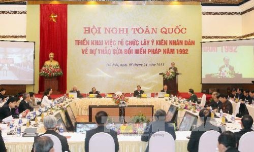 Hội nghị triển khai lấy ý kiến về dự thảo sửa đổi Hiến pháp 1992