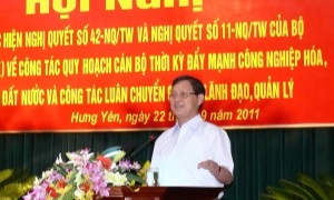 Đảng bộ Hưng Yên thực hiện công tác quy hoạch và luân chuyển cán bộ lãnh đạo, quản lý -  Kết quả và giải pháp